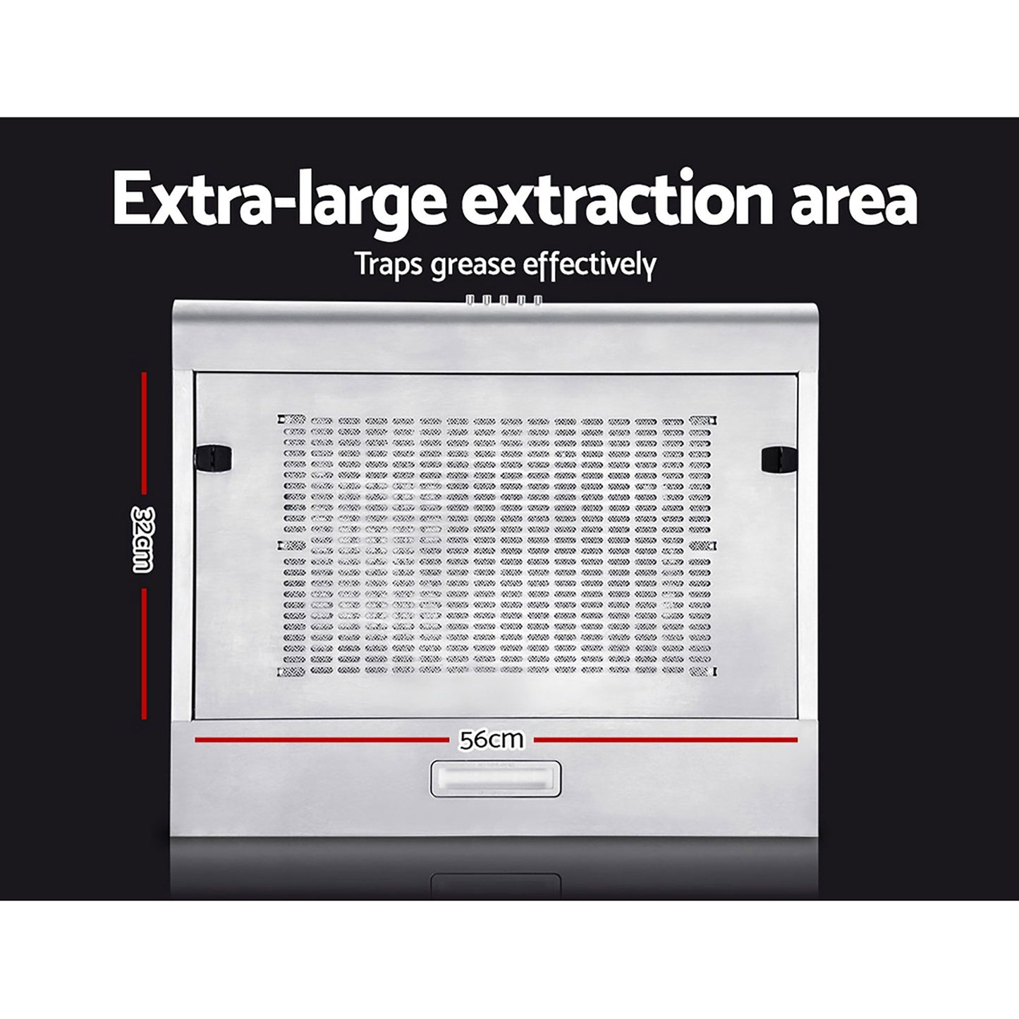Fixed Range Hood Kitchen Canopy 60cm Stainless Steel