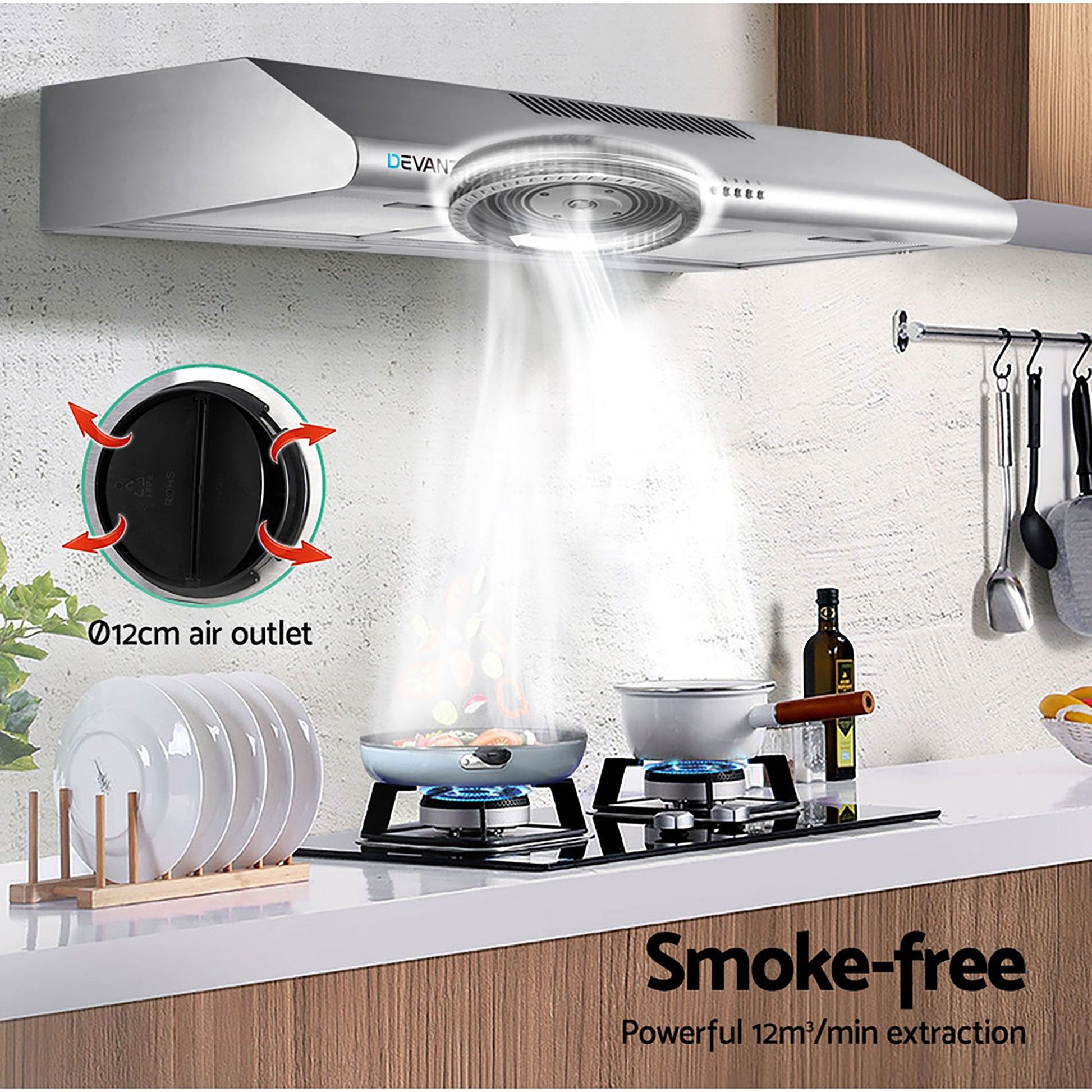 Fixed Range Hood Stainless Canopy 90CM 900MM