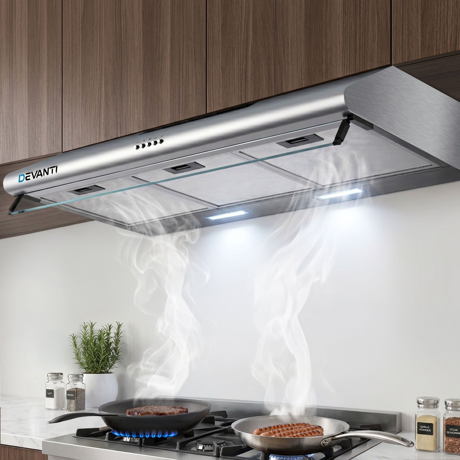 Range Hood 900mm 90cm Stainless Steel devanti rangehood