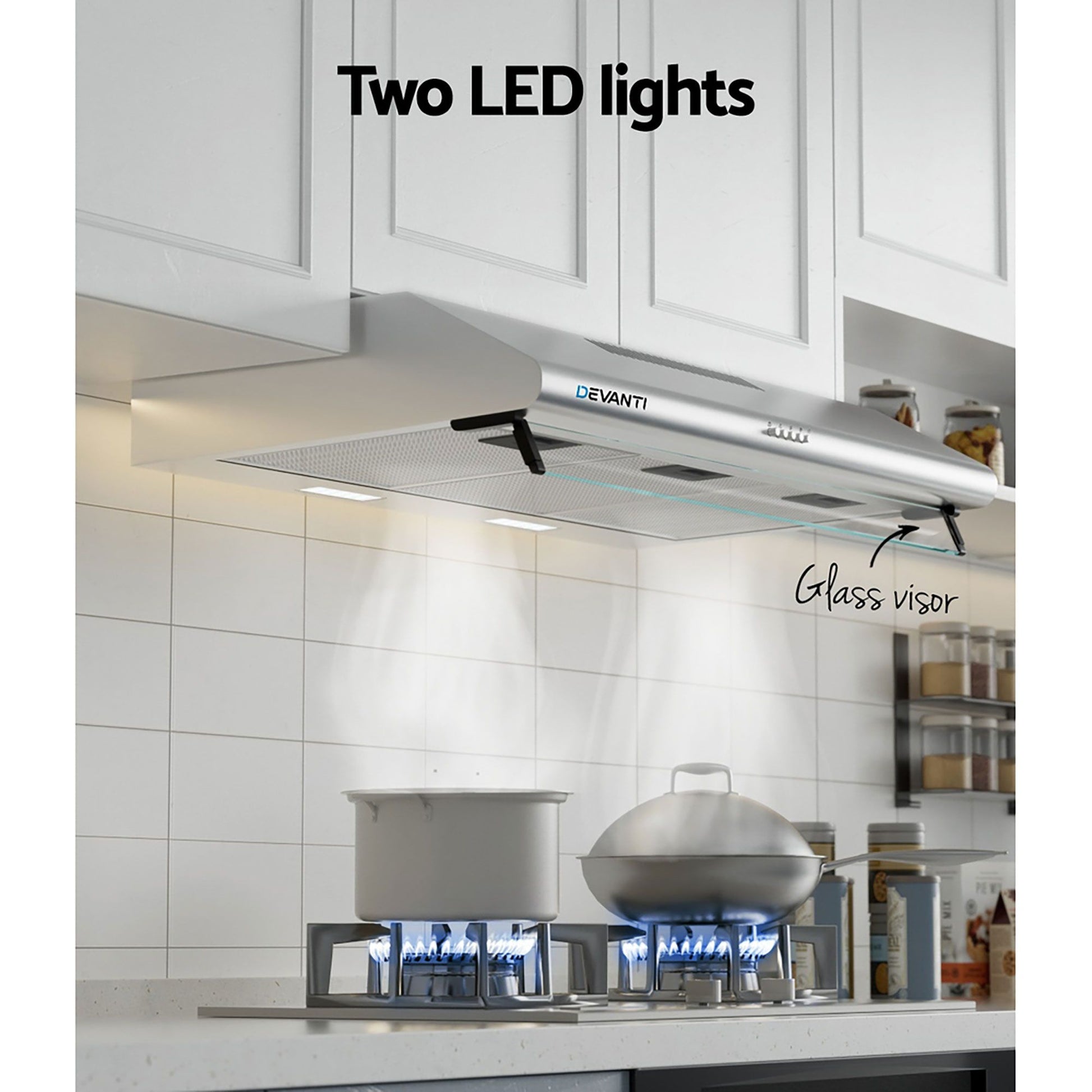 Steel Range Hood 900mm 90cm Stainless