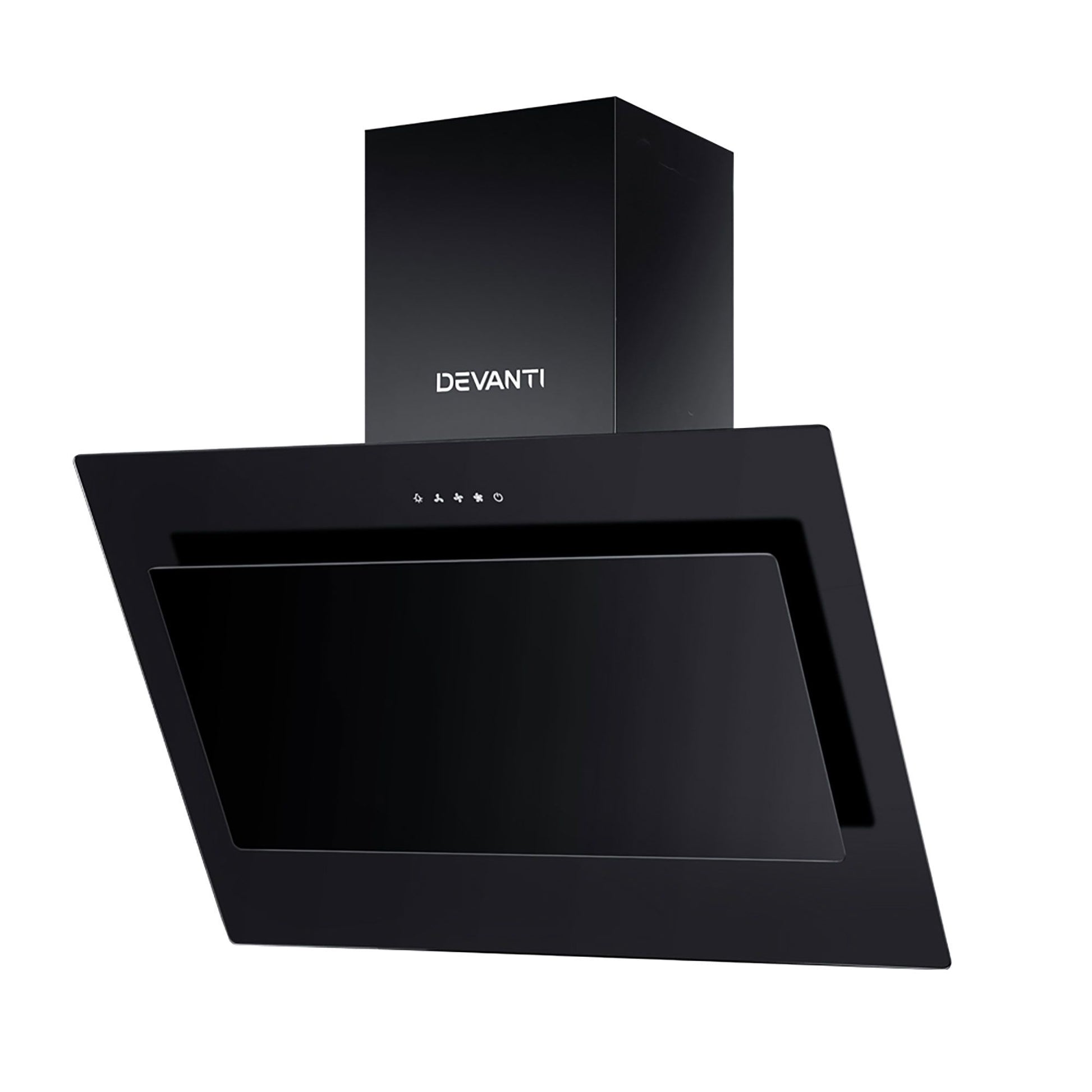 Black Draft Canopy Glass 90cm Range Hood 900mm
