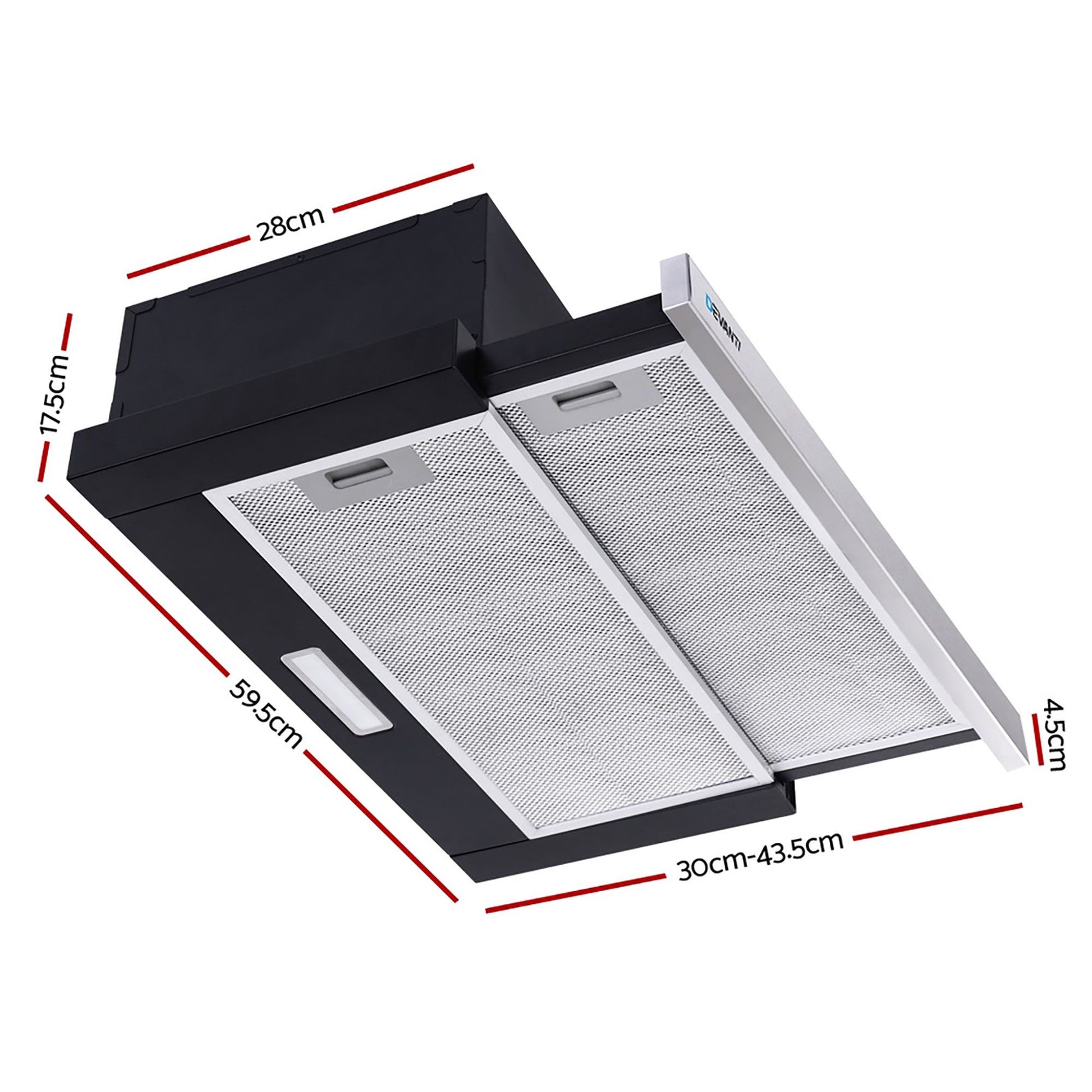 Range Hood Stainless Steel Slide with Out Kitchen Canopy 60cm 600mm
