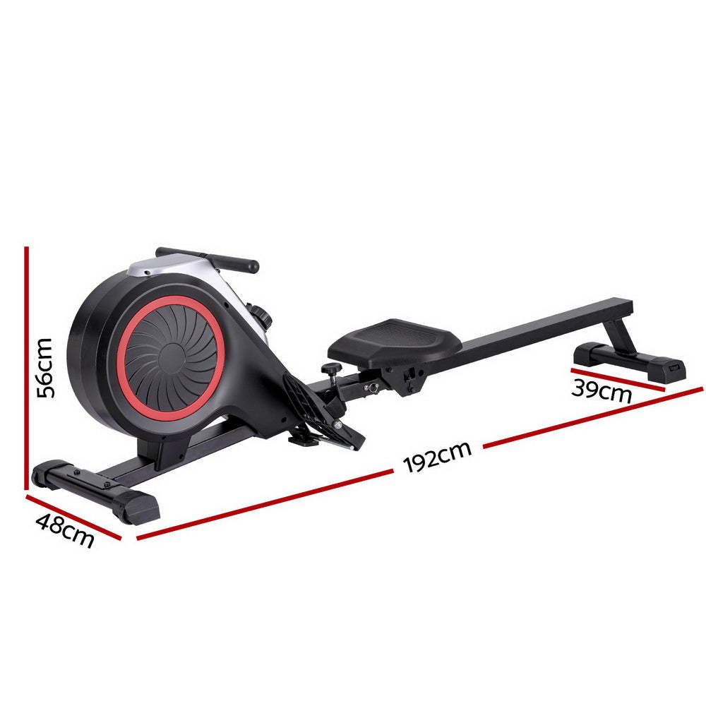 Rowing Machine Foldable 16 Levels Magnetic Rower Gym Cardio Workout