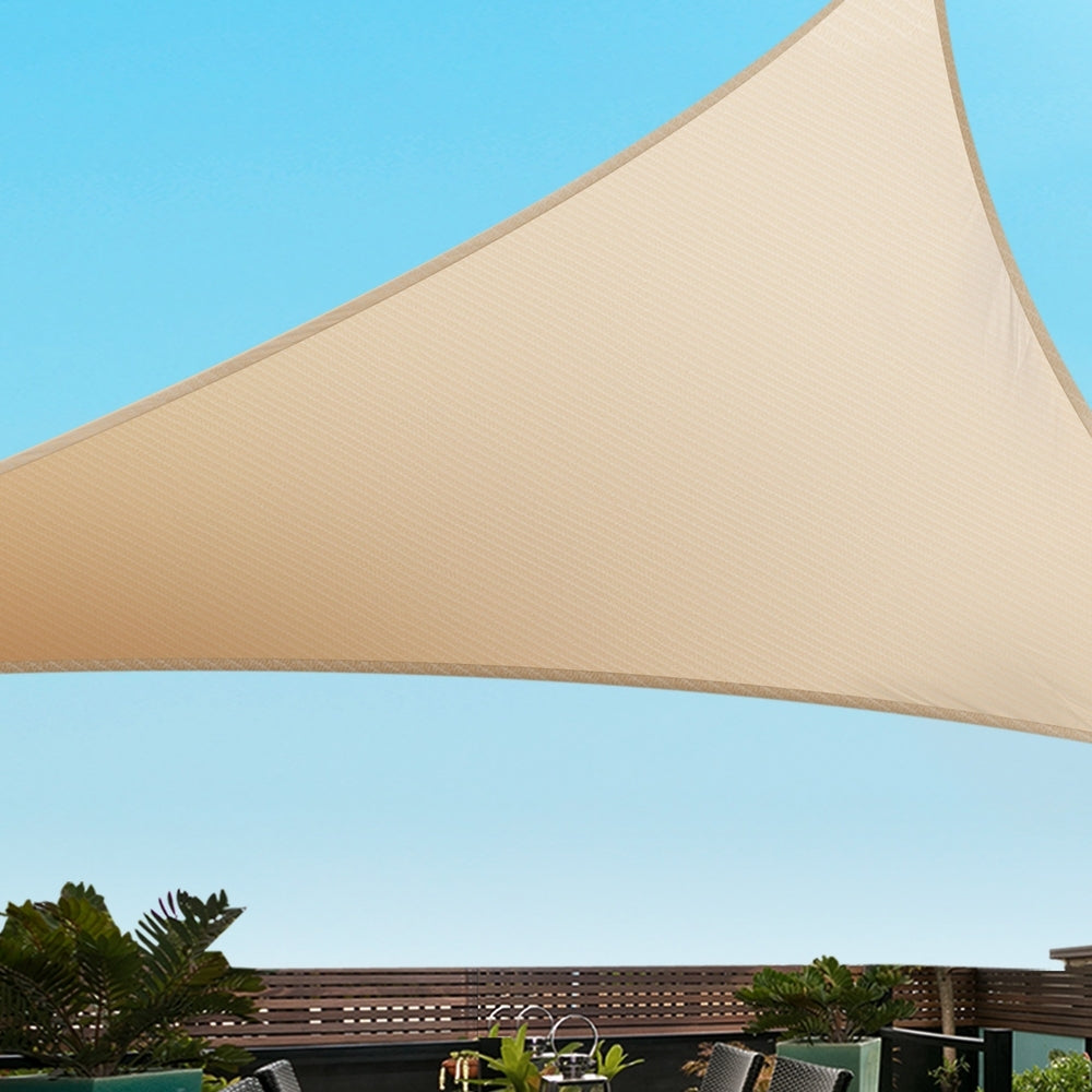 Shade Sail Cloth Shadecloth Triangle Sun Canopy 6.1x6.1x6.1M