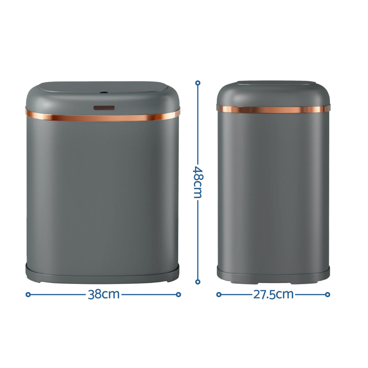 Motion Sensor Bin 38L Rubbish Automatic - Grey