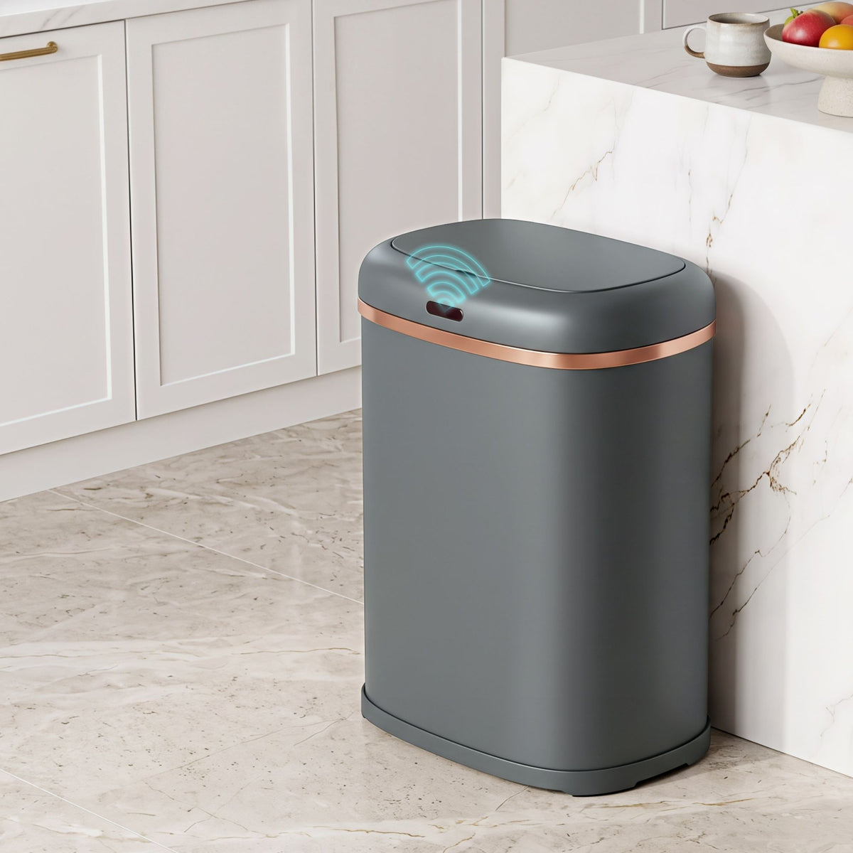 Motion Sensor Bin 38L Rubbish Automatic - Grey
