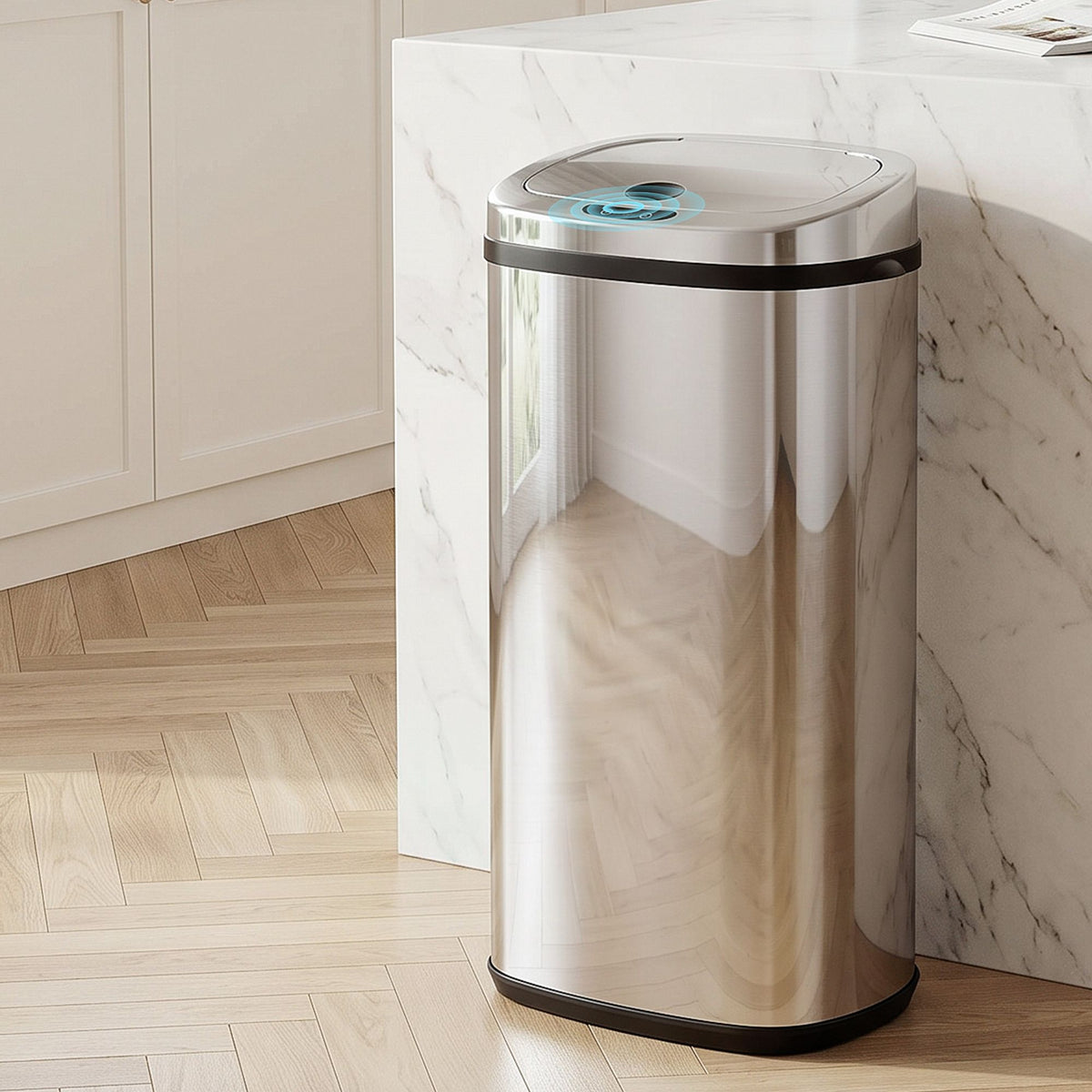 Motion Sensor Rubbish Bin 50L Stainless Steel