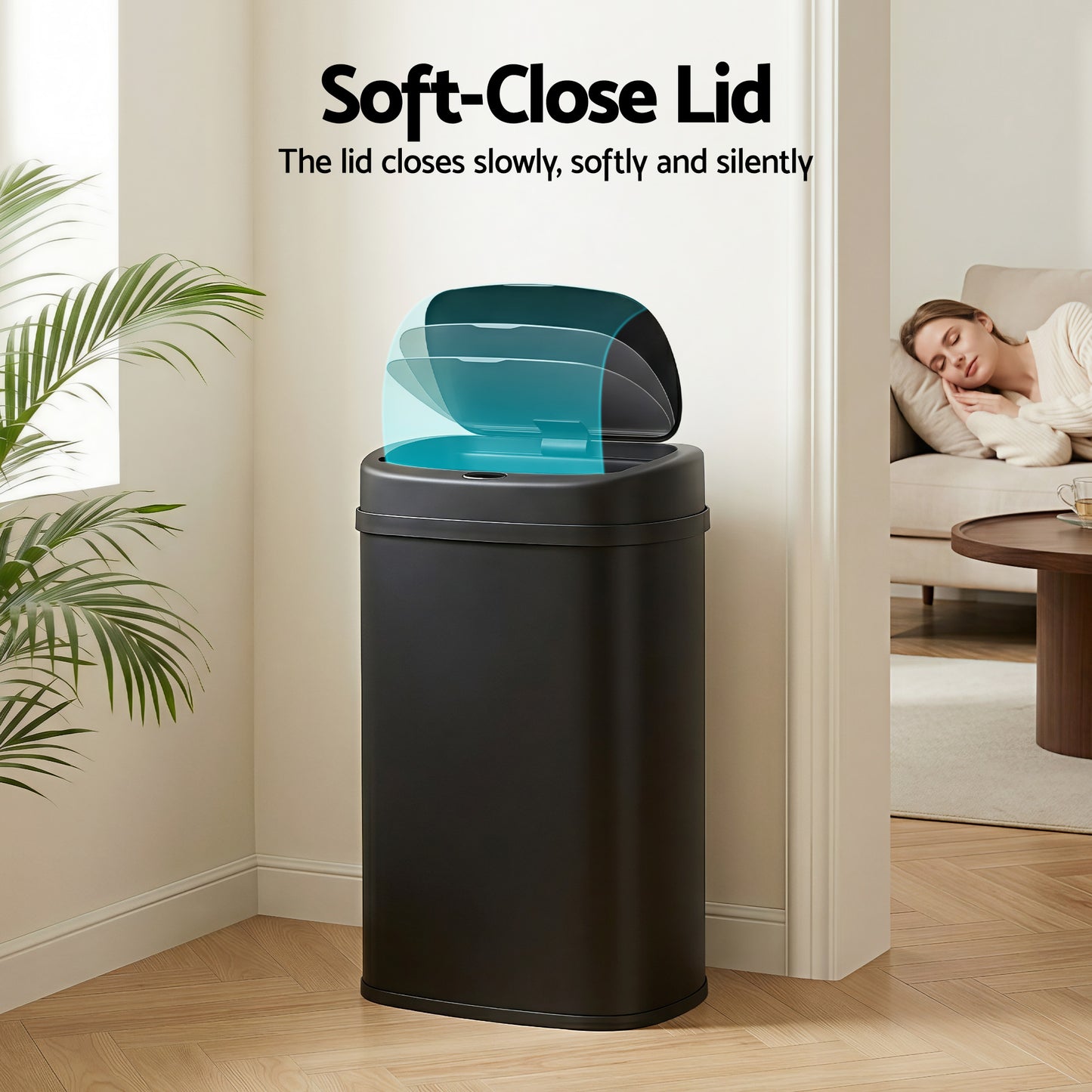 Sensor Bin Motion Rubbish Automatic 50L - Black