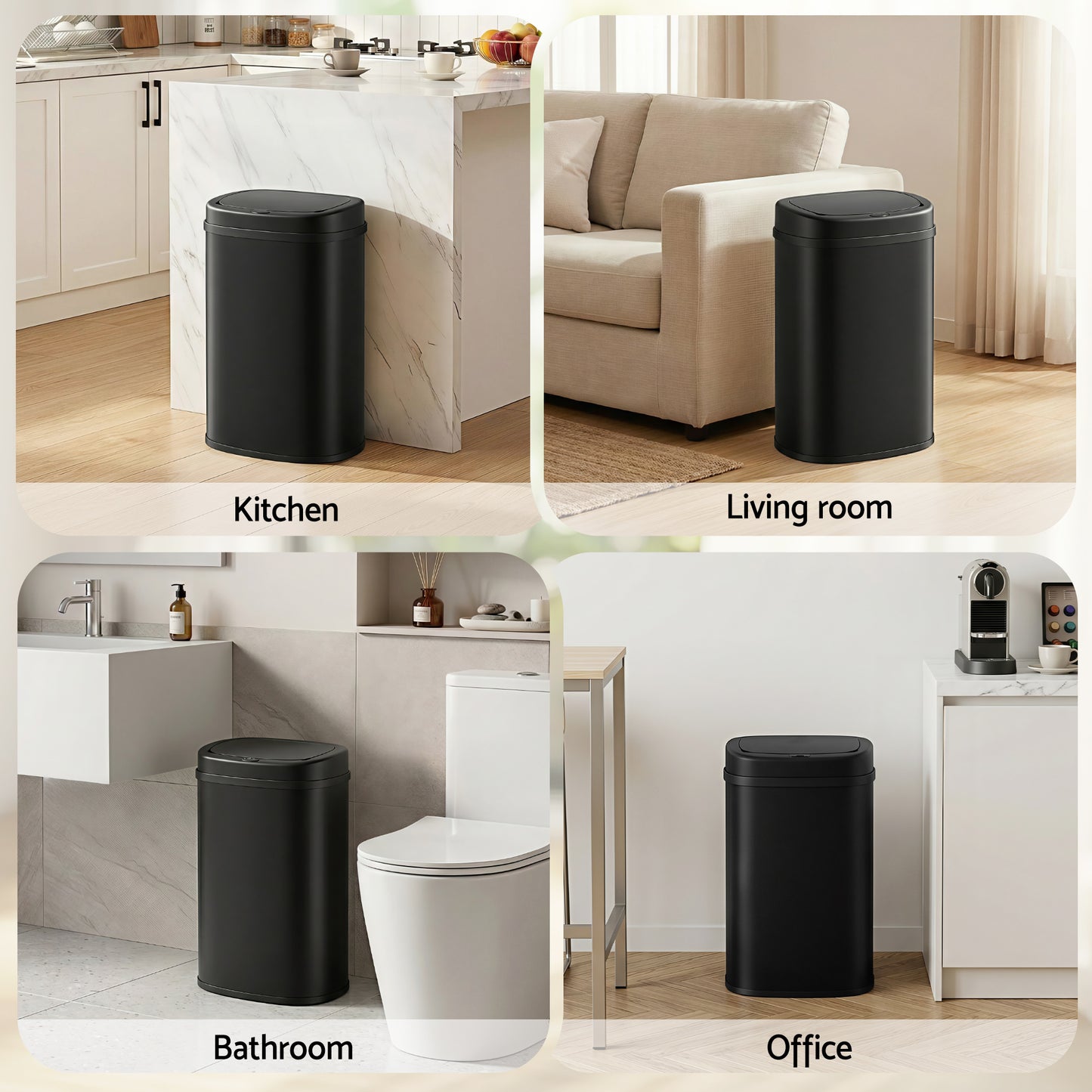 Sensor Bin Motion Rubbish Automatic 50L - Black