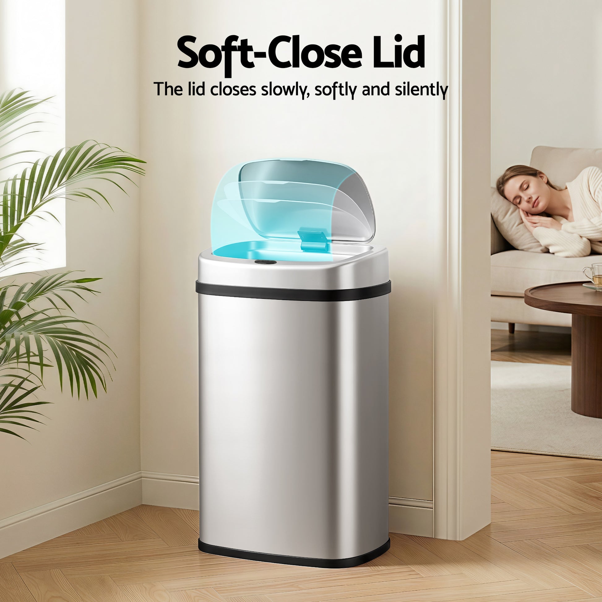 Sensor Bin Motion Rubbish Automatic 50L - Silver catalogue photo from Home My Garden
