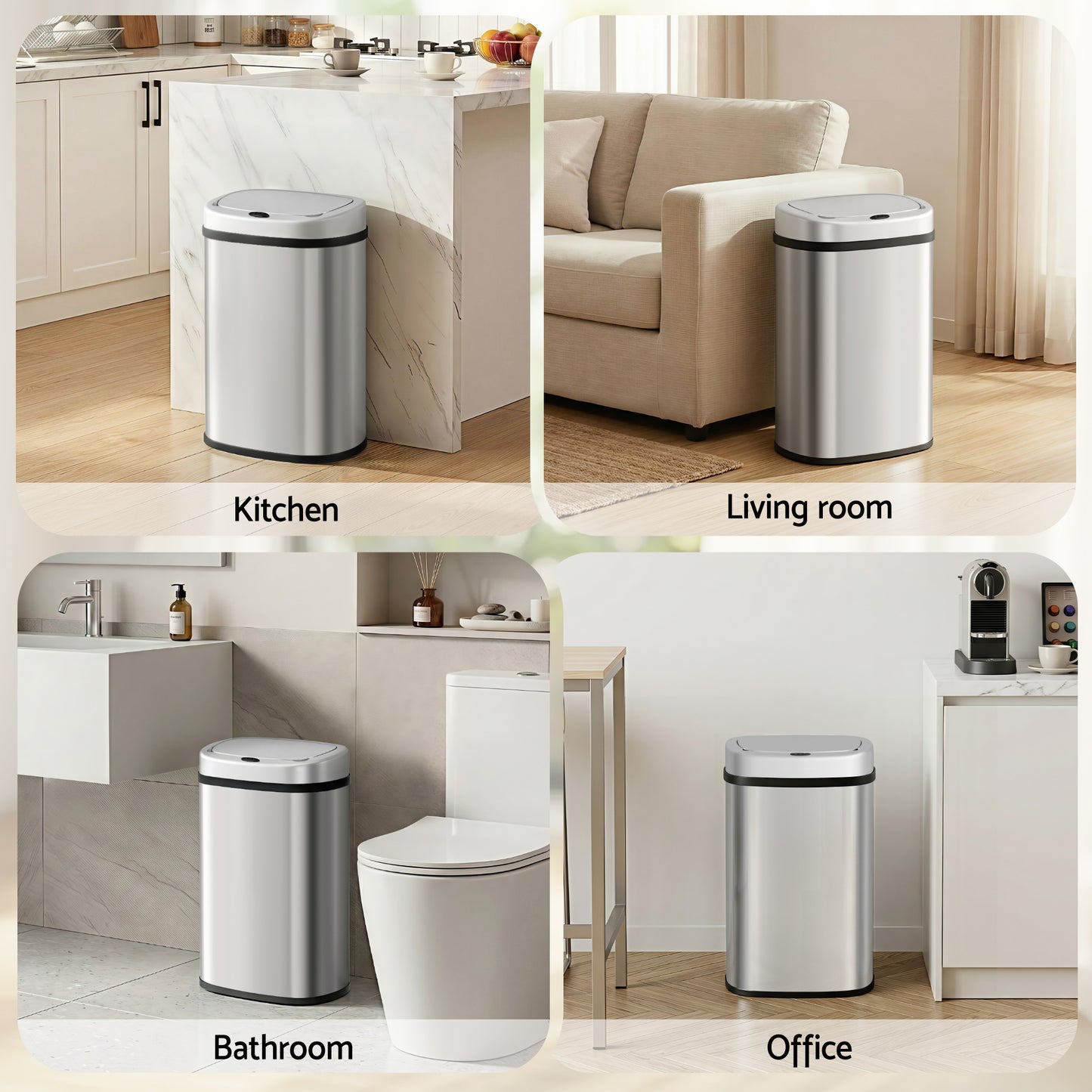 Sensor Bin Motion Rubbish Automatic 50L - Silver
