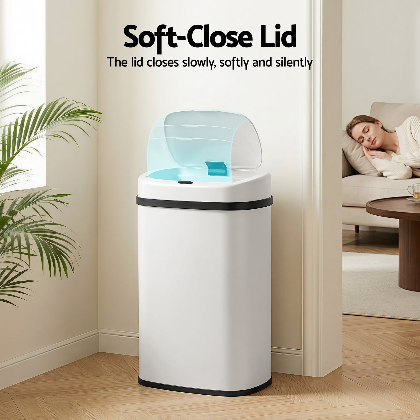 Sensor Bin Motion Rubbish Automatic 50L - White