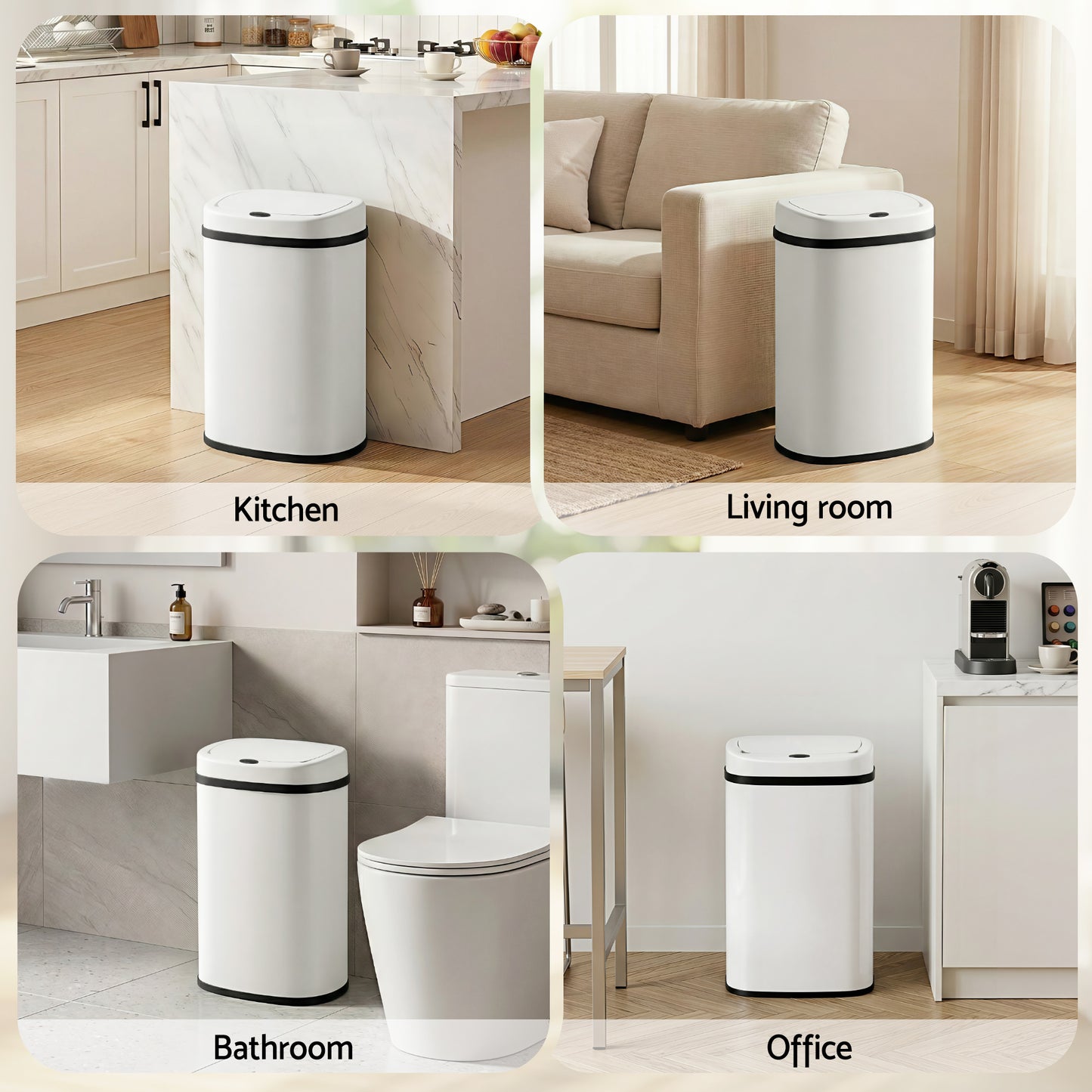 Sensor Bin Motion Rubbish Automatic 50L - White