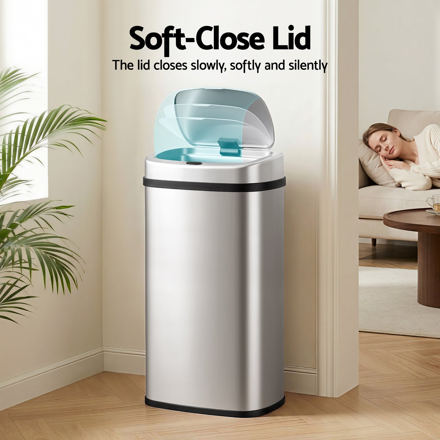 Sensor Bin Motion Rubbish Automatic 60L - Silver
