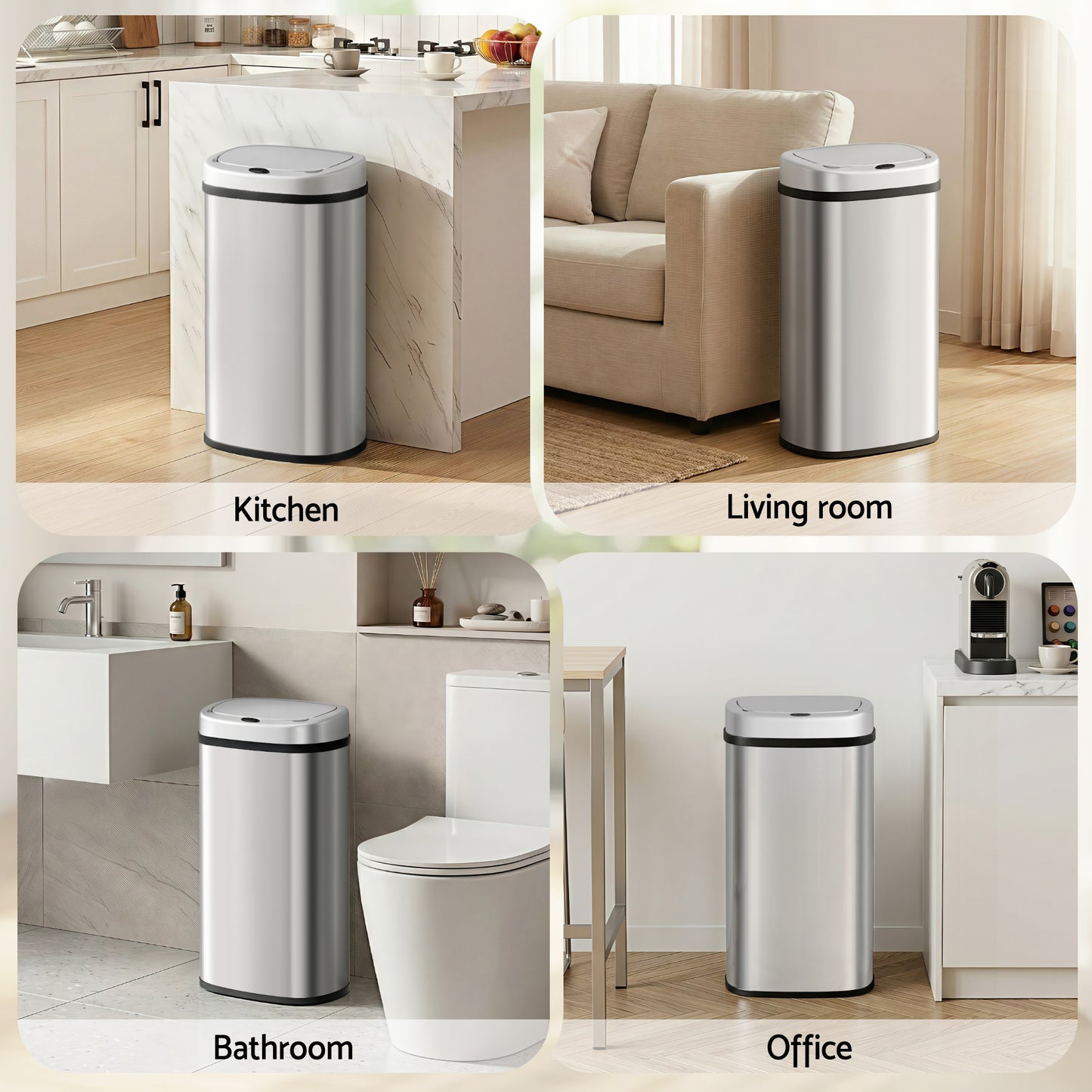 Sensor Bin Motion Rubbish Automatic 60L - Silver