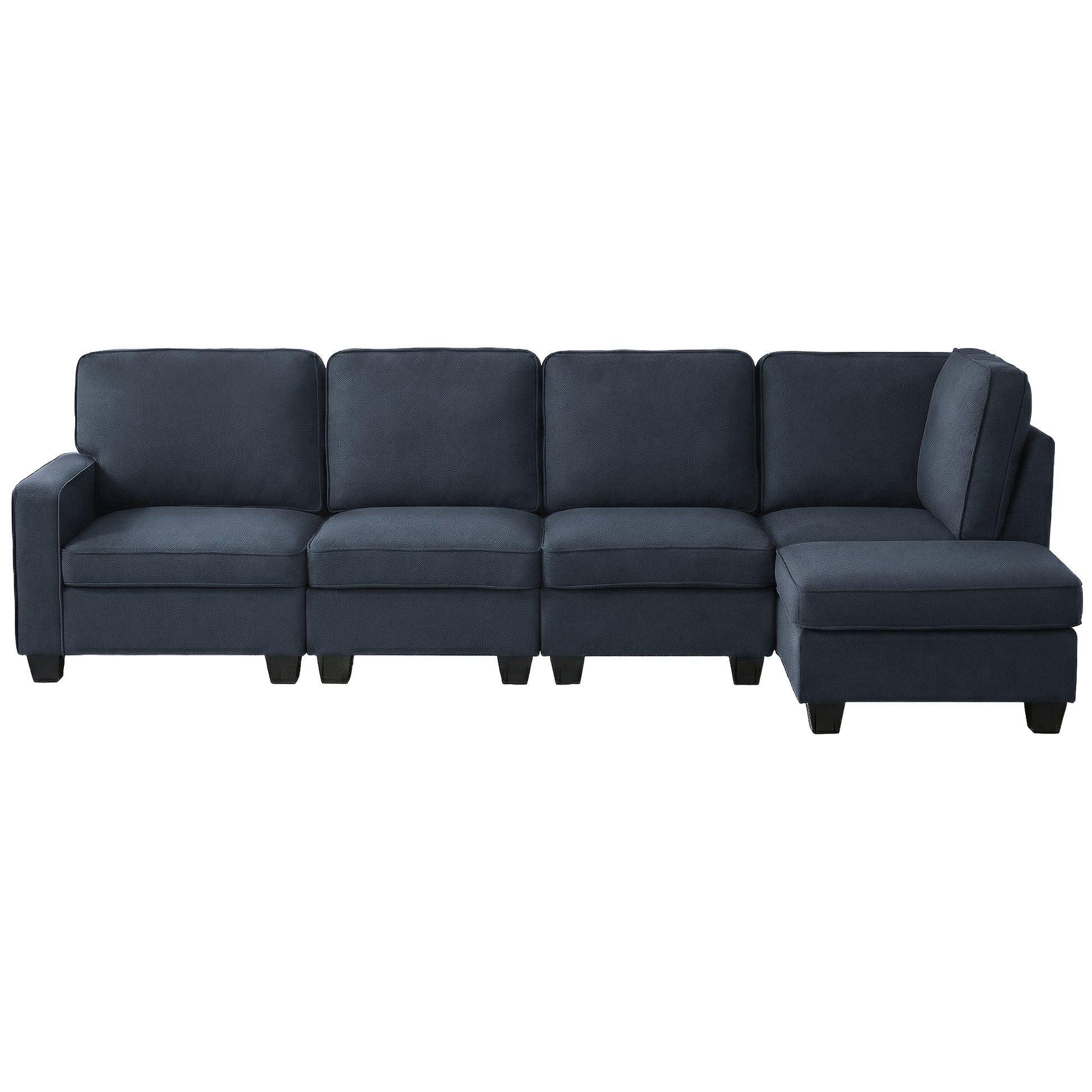 Seater Chaise Chair Suite Couch Dark Grey Sofa Lounge Set