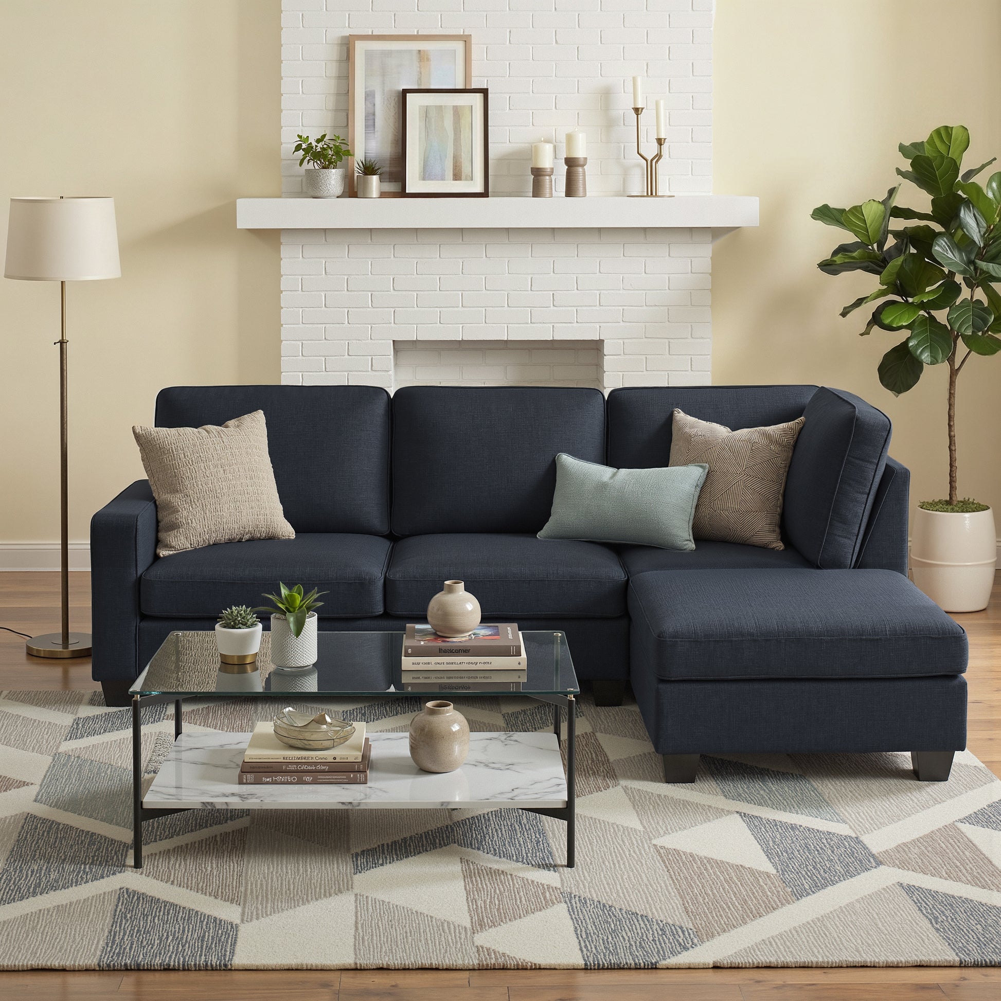 Grey fabric sofa couch