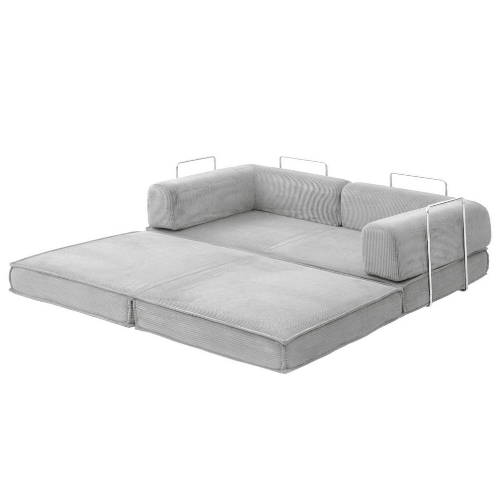 Convertible Folding Sofa Bed Grey SBED E 2S GY