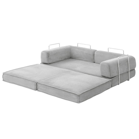 Convertible Folding Sofa Bed Grey SBED E 2S GY