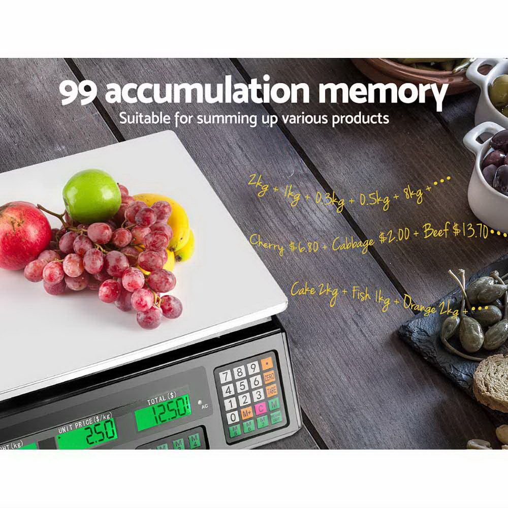 Digital Kitchen Scale 40KG Electronic Scales Shop Market Commercial