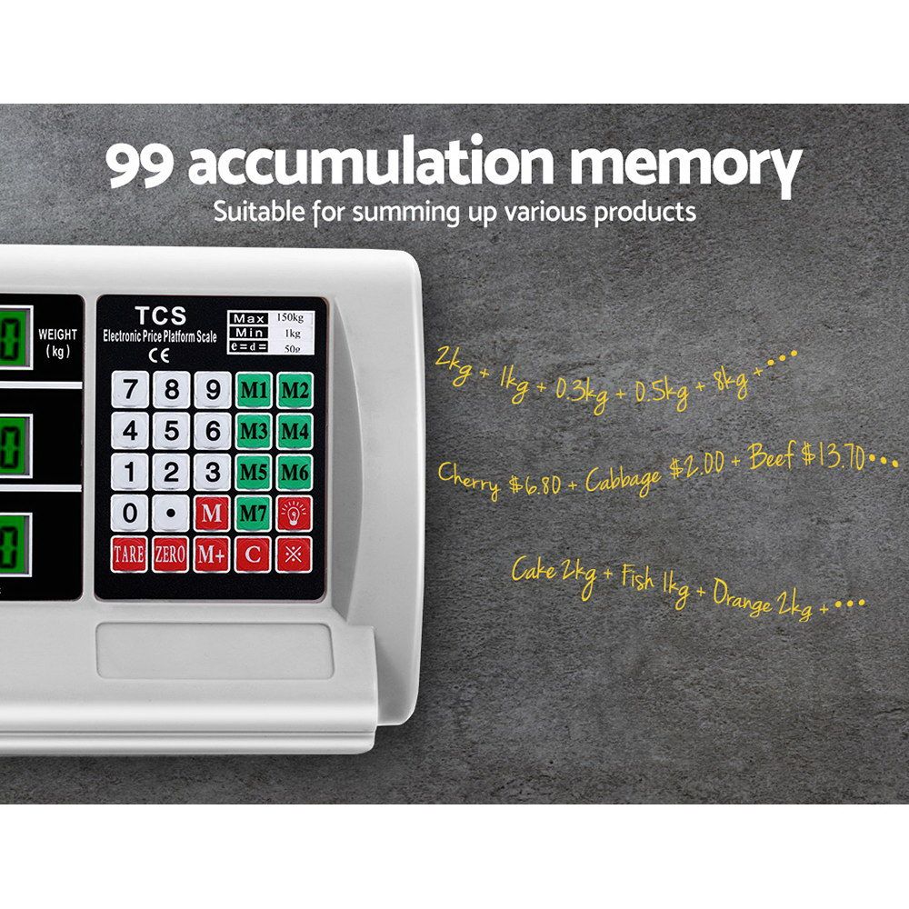 Digital Platform Scale 150KG Electronic Scales Shop Market Commercial Postal