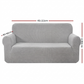 High Stretch Sofa Cover Slipcover Couch Protector - 3-Seater Grey