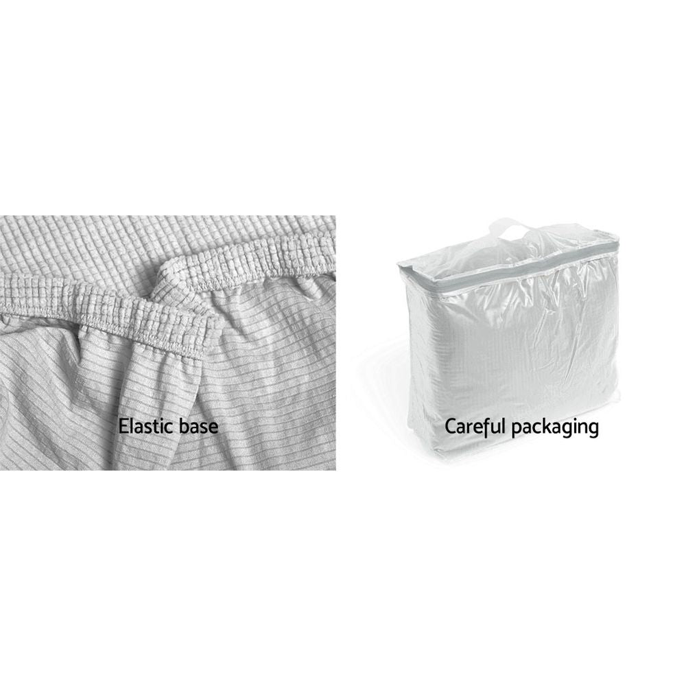 High Stretch Sofa Cover Slipcover Couch Protector - 3-Seater Grey