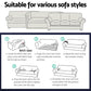 High Stretch Sofa Cover Slipcover Couch Protector - 3-Seater Grey