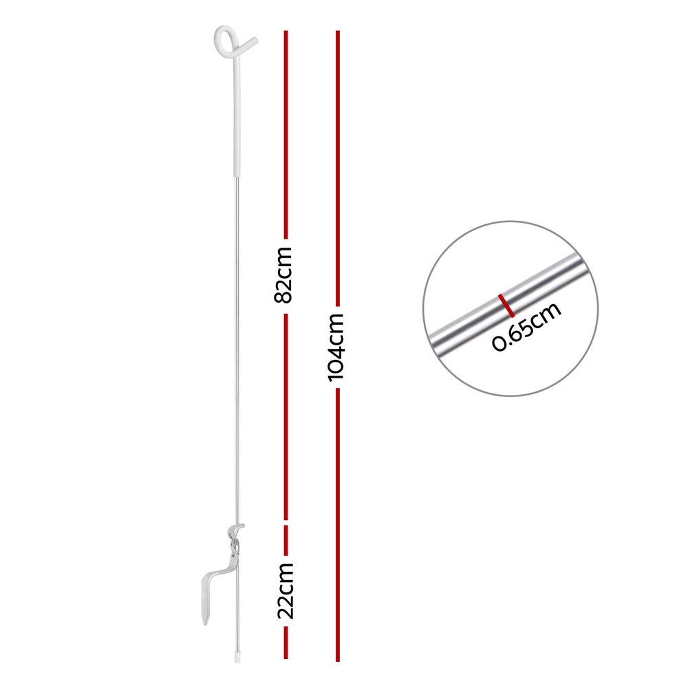 Fence Pigtail Posts Set of 20 Steel Tape Fencing