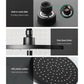 Rain Shower Head Set, 9″ Round Handheld High‑Pressure, Black