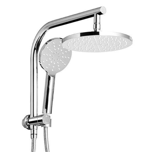 Rain Shower Head Set, 9″ Round Handheld High‑Pressure, Chrome