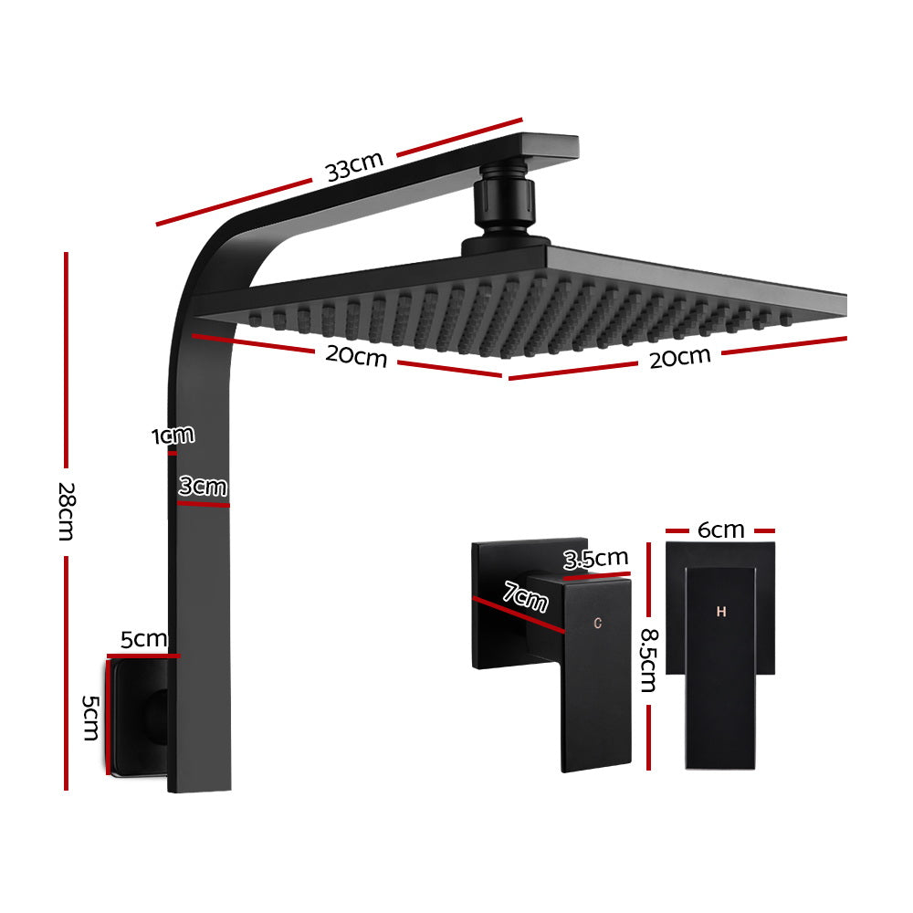 Rain Shower Head Taps 8 Square