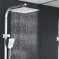Rain Shower Head Set 10'' Round Handheld High Pressure Wall Chrome