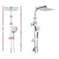 Rain Shower Head Set 10'' Round Handheld High Pressure Wall Chrome