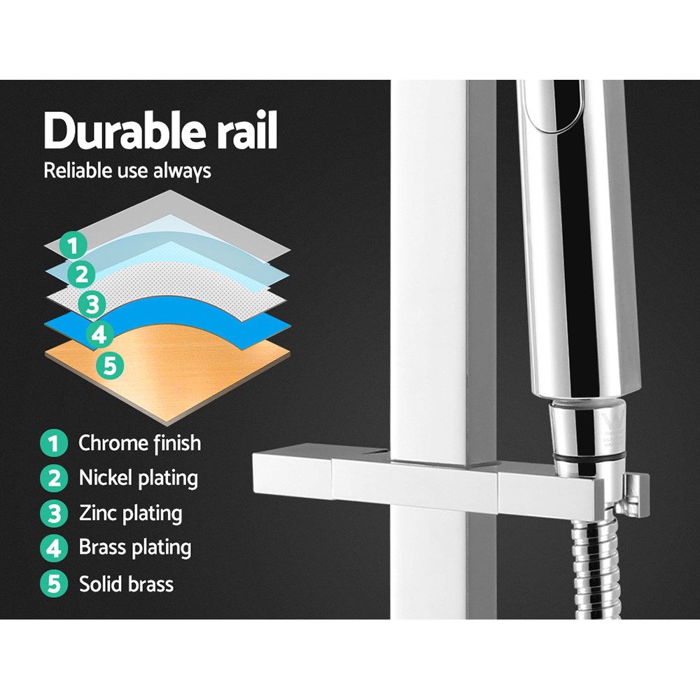 Rain Shower Head Set 10'' Round Handheld High Pressure Wall Chrome