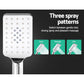 Rain Shower Head Set 10'' Round Handheld High Pressure Wall Chrome