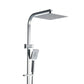 Rain Shower Head Set 10'' Round Handheld High Pressure Wall Chrome