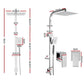 Rain Shower Head Taps 10'' Round Handheld High Pressure Wall Chrome