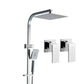 Rain Shower Head Taps 10'' Round Handheld High Pressure Wall Chrome