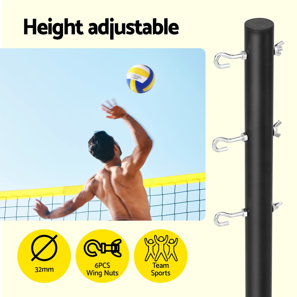 HomeMyGarden 9M Portable Volleyball Net Set with Ball Boundary Lines Badminton Tennis