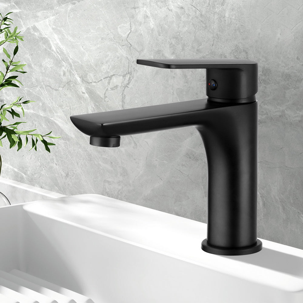 Bathroom Mixer Tap Basin Taps Vanity Brass Faucet Kitchen Sink Swivel - Black