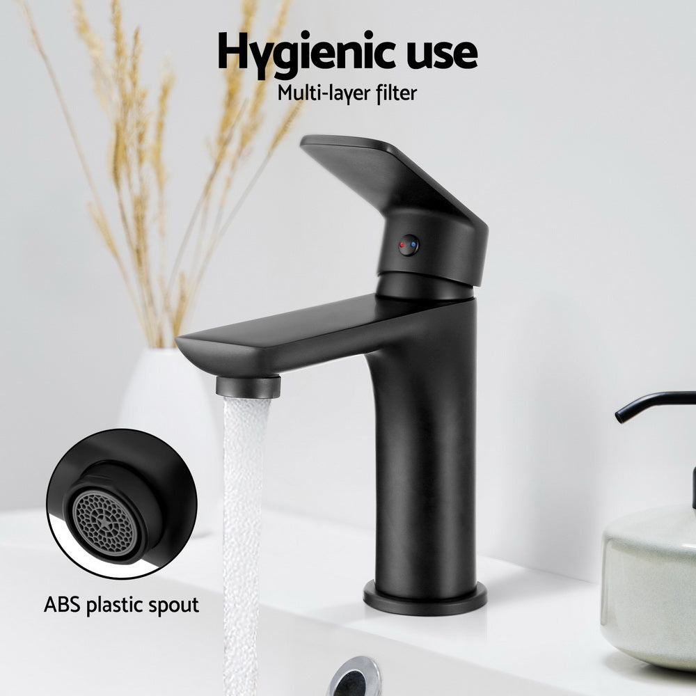Bathroom Mixer Tap Basin Taps Vanity Brass Faucet Kitchen Sink Swivel - Black