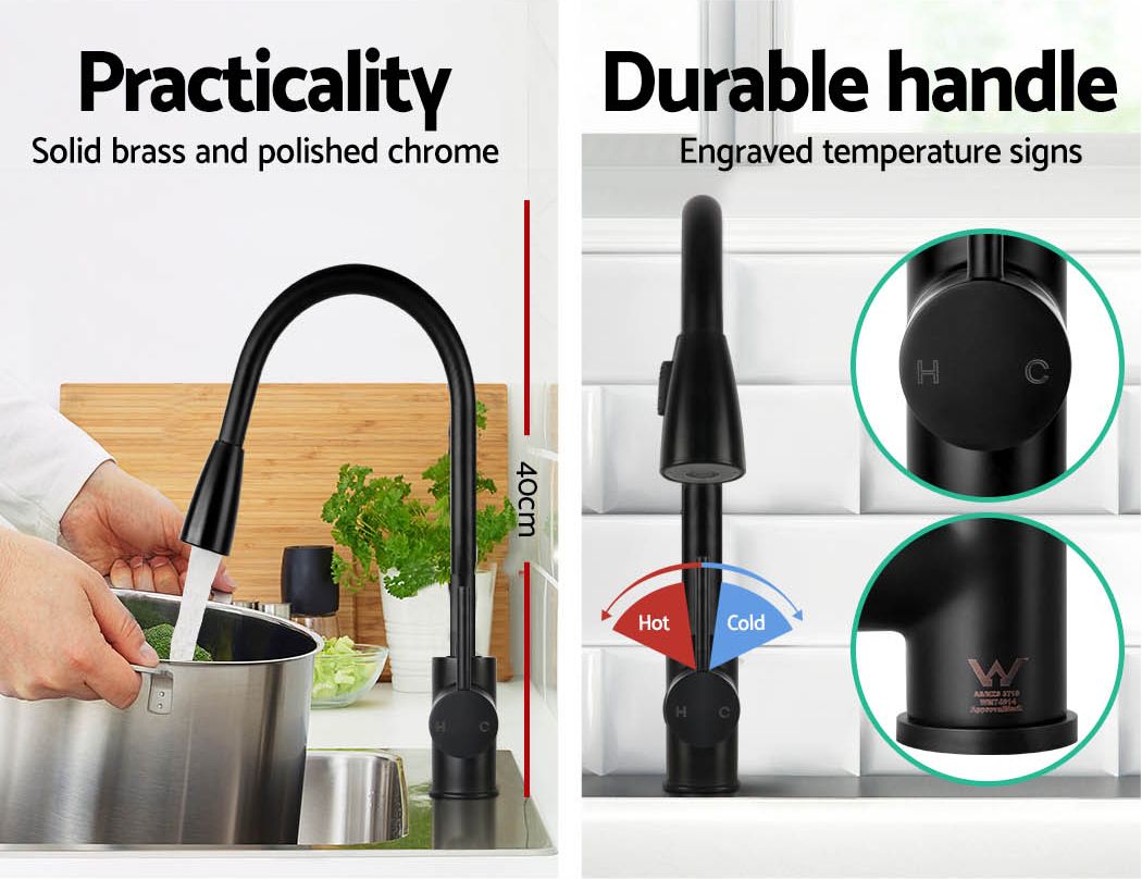 Pull-Out Mixer Faucet Tap, Black