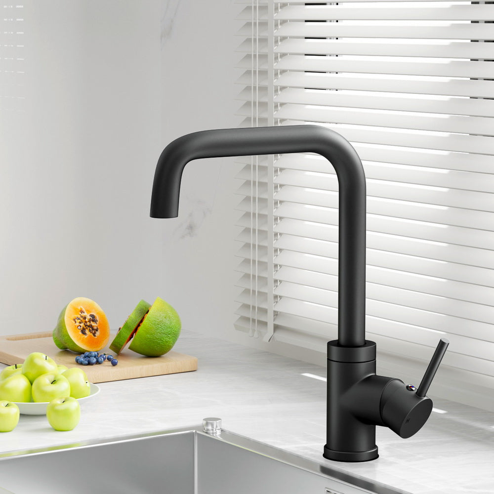 Kitchen Mixer Faucet Tap, Swivel Spout, Black