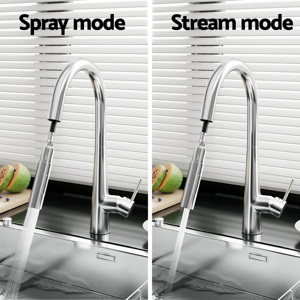Kitchen Mixer Tap Pull Out Round
