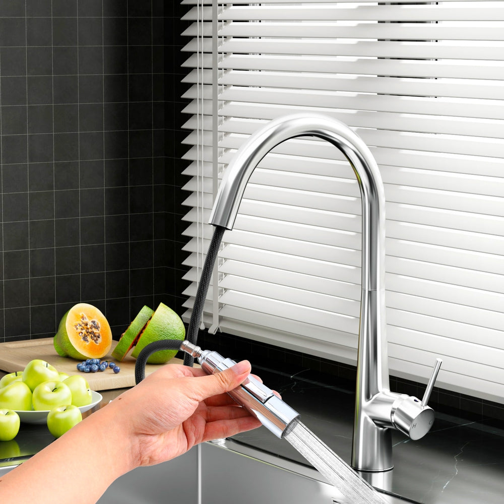 Pull Out Round 2 Mode Sink Basin Faucet Swivel Wels Chrome 82h52