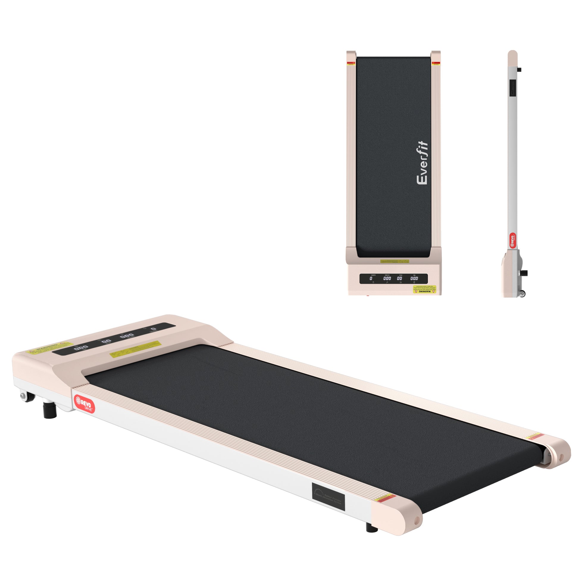 Walking pad treadmill for under-desk exercise spaces