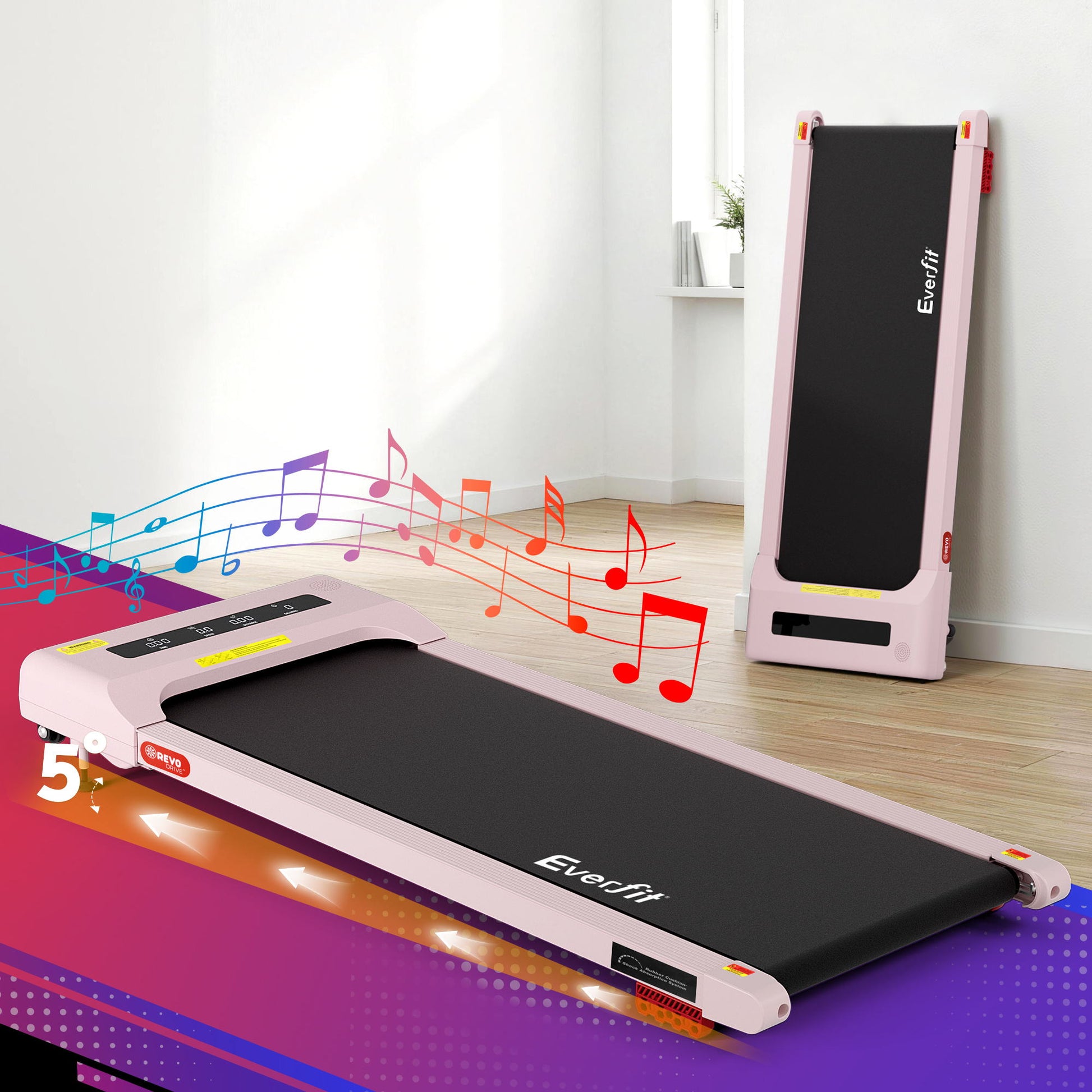 Walking Pad Incline Under Desk Gym 380mm Treadmill Electric