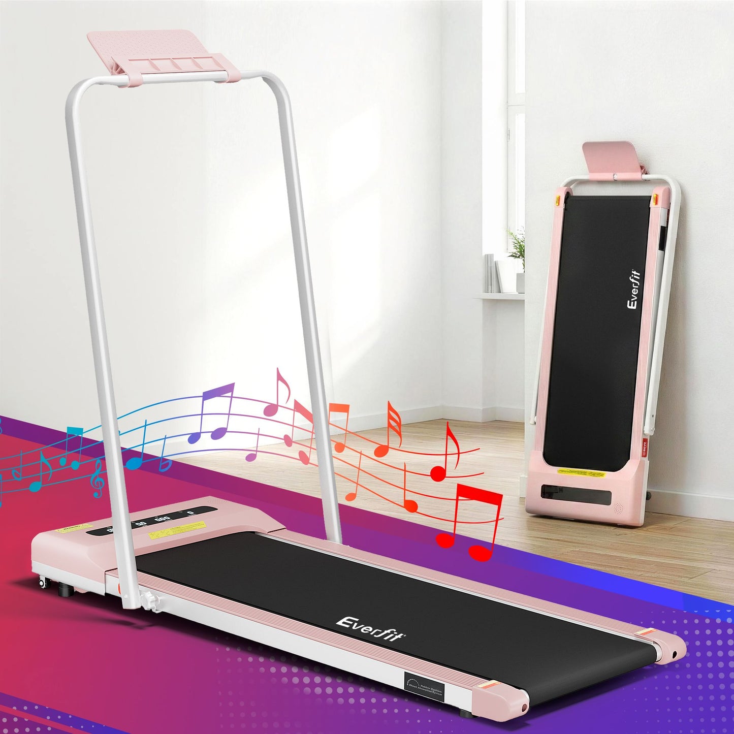 Treadmill Walking Pad Home Gym Office Fitness Machine 380mm - Pink