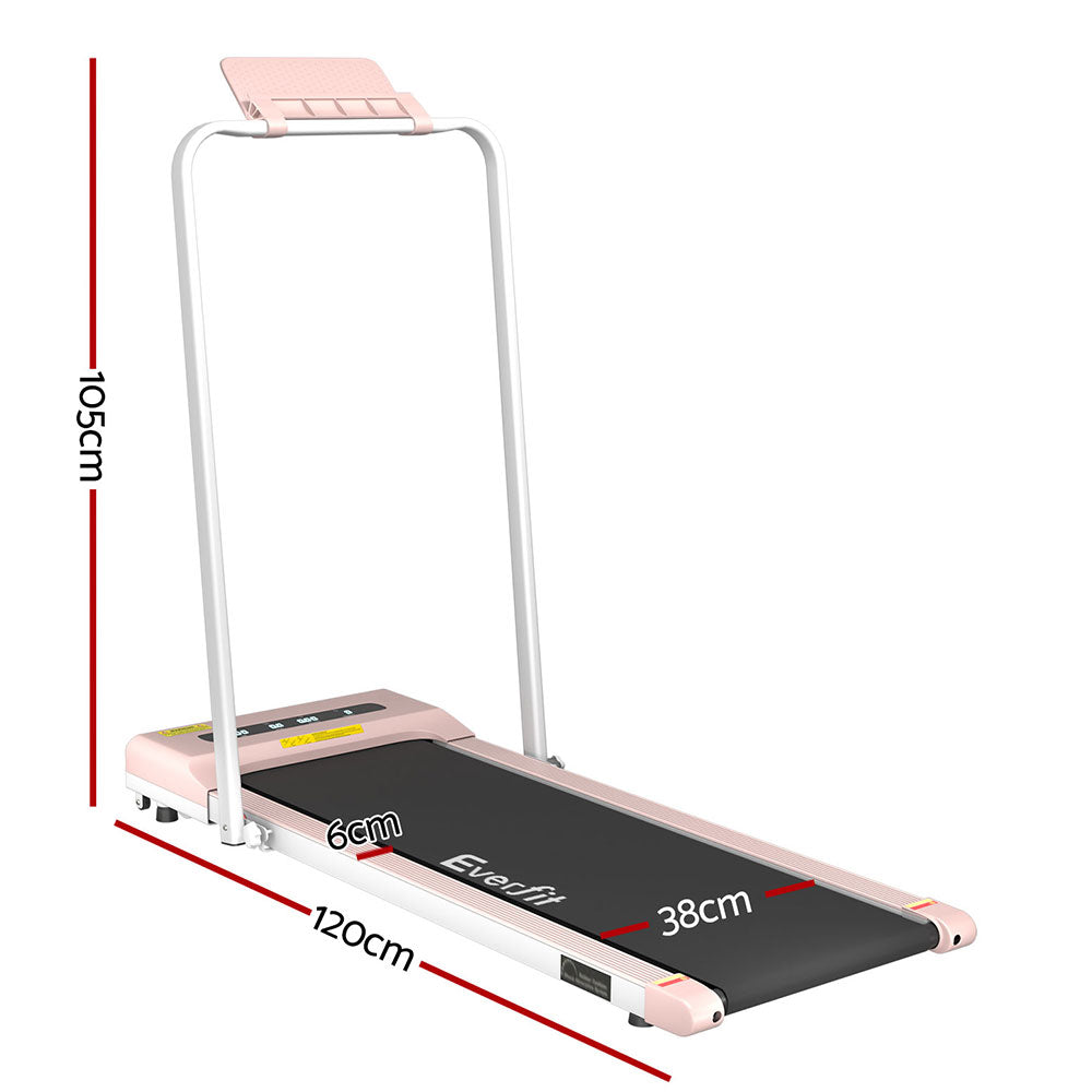 Treadmill Walking Pad Home Gym Office Fitness Machine 380mm - Pink